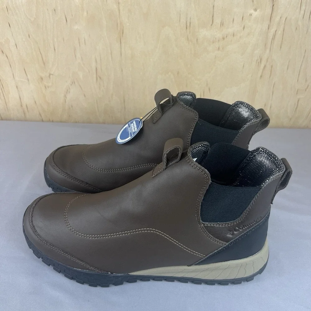 Columbia Fairbanks Rover Chelsea Boots Men's 13 Brown Waterproof 200G BM5597